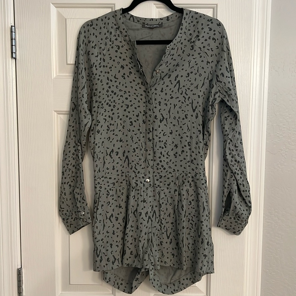 NWOT Michael Stars Leopard Print Romper - SIZE SMALL
